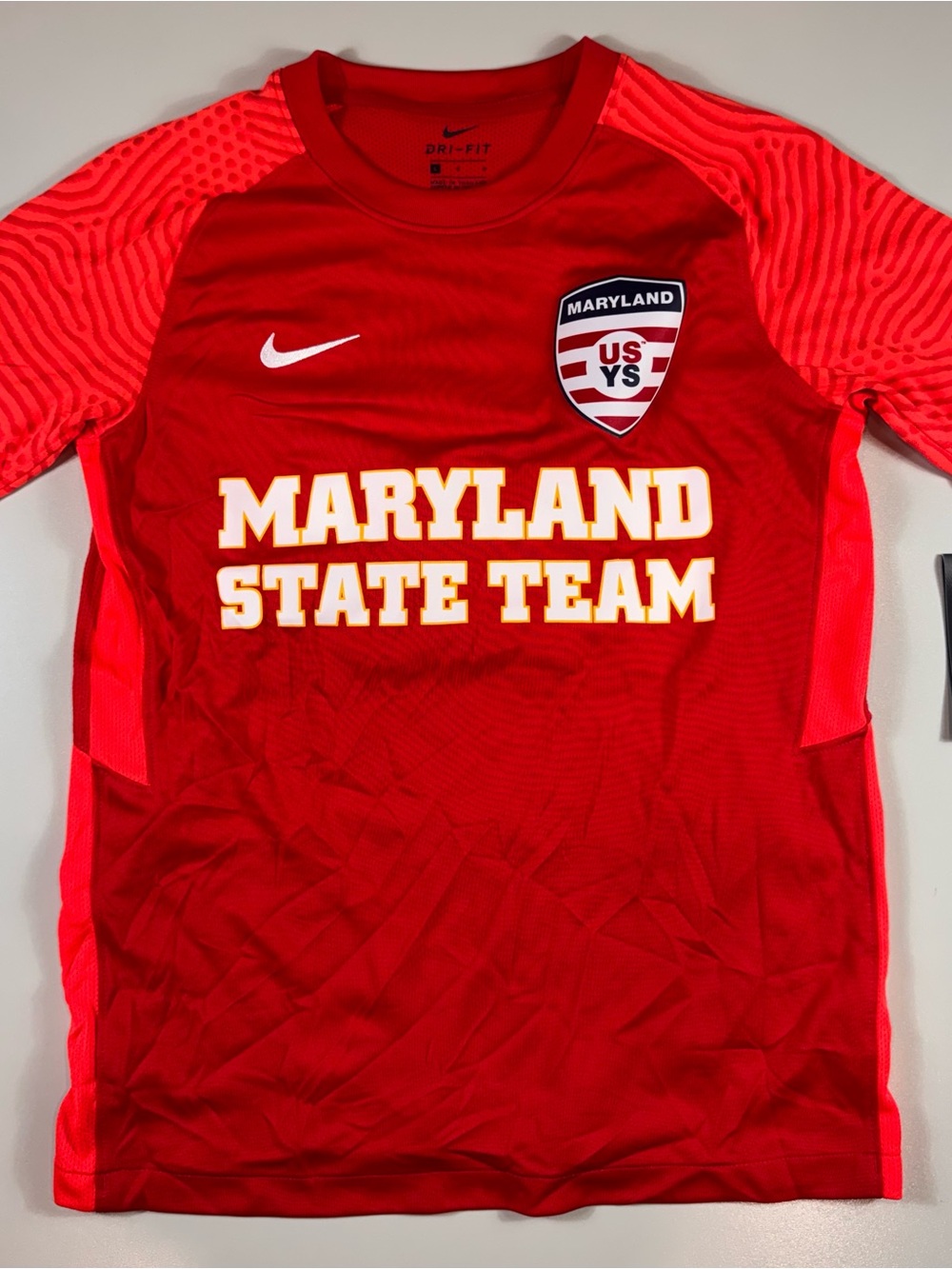 Nike Dri-FIT Maryland State Team USYS Soccer Jersey Red NWT #83
